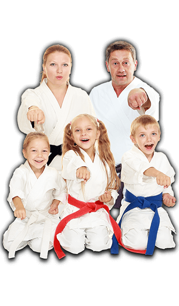 Martial Arts Lessons for Families in Escondido CA - Sitting Group Family Banner